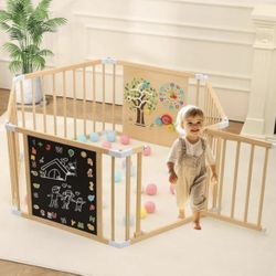 Large Wooden Play Pen 