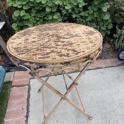 Antique Steel Table Sunnyvale Home