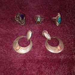 Indian Jewelry Rings And Earrings $120 For All Pieces