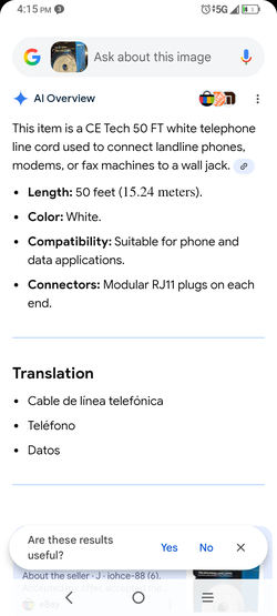 Telephone line cord