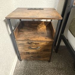 Night Stand W/ Outlet And USB