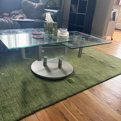 Adjustable Glass Coffee Table 