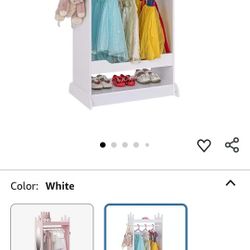 UTEX Kid’s See and Store Dress-up Center, Costume Closet for Kids, Open Hanging Armoire Closet, Pretend Storage Kids, Costume Dresser for Kids Bedroom