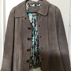 Womens Leather Coat Sz Xl, 