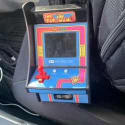 Ms PAC Man Mini Arcade NO BATTERY COVER 