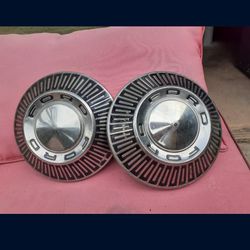 Two  Ford Fairlane Car Hubcaps Dog Dish Vintage Wheel Coversy