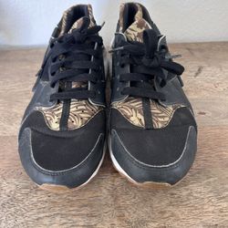Nike Huarache Floral Black/Brown/Gold Women Size 6.5Y