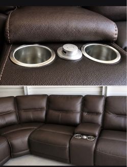 Power reclining sectional sofa