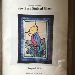 Applique Pattern Designs by Amy Sew Easy - Stained Glass Tropical Bird