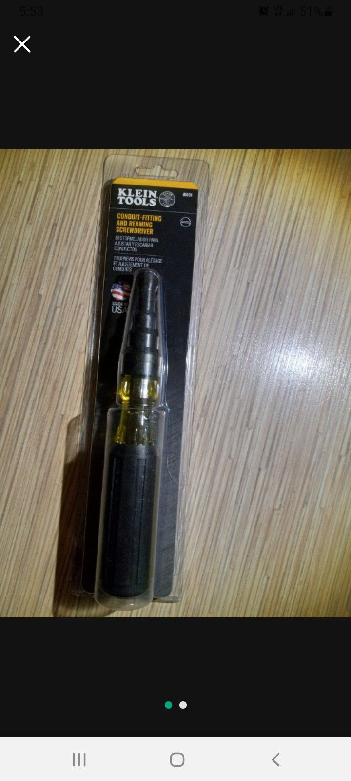 Klein Conduit Fitting And Reaming Screwdriver 