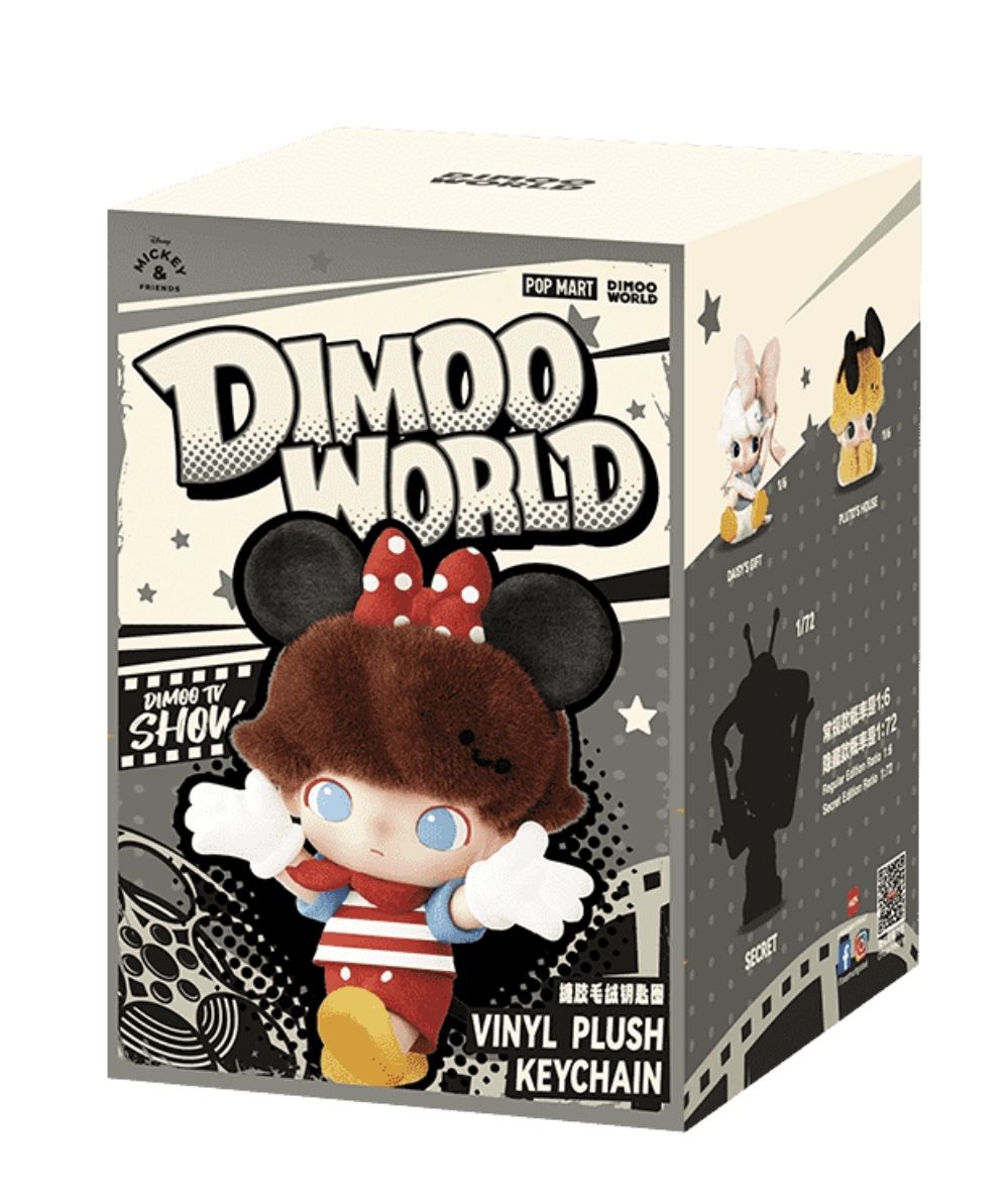 Authentic POP MART Dimmo World x Disney Vinyl Plus Keychain Blind Box
