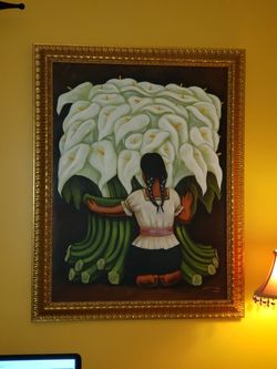 Diego River oil canvas painting