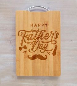 Father's Day Gift Personalized Engraved Cutting Board Happy Father's Day