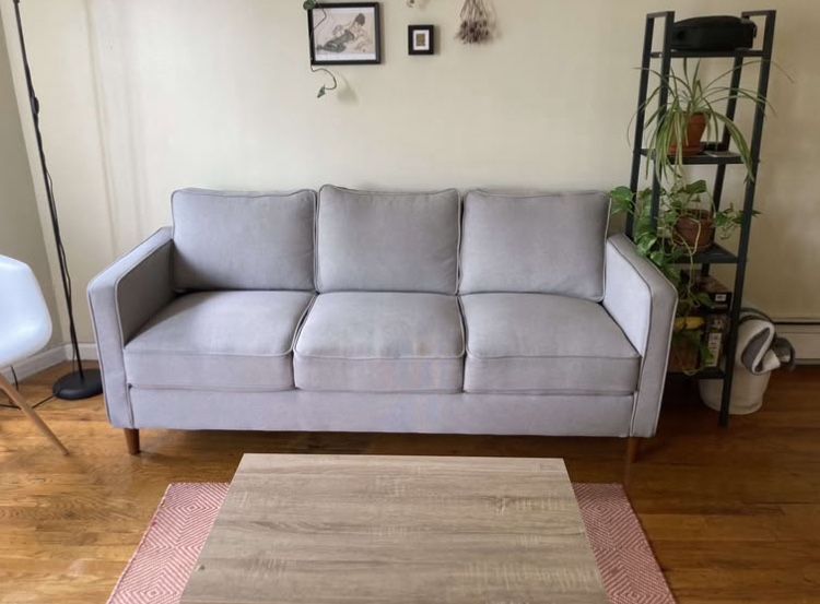 Grey Mid Modern Way fair Couch