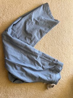 Light Blue Jogger Pants with Drawstring