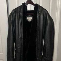 Hooded Genuine Leather Coat