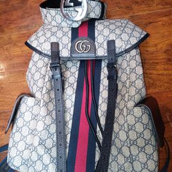Supers Quality Gucci Monogram Large Supreme Backpack Mens Matching Belt Set Nwot