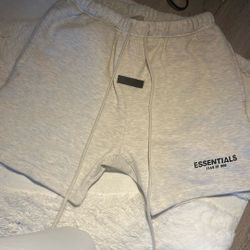 Essentials Fear Of God Light Oatmeal Shorts Medium 