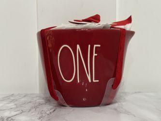 Red Rae Dunn Heart Cut Out Measuring Cup 
