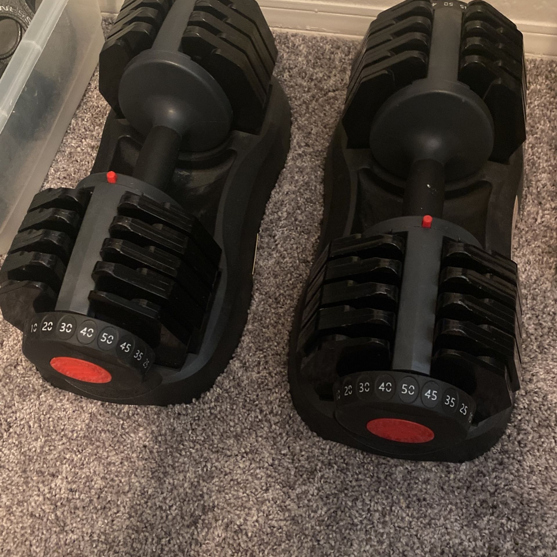 Ethos 50 LB Pair Adjustable dumbbells