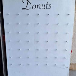 White Wooden Donut Wall Great For Parties 
