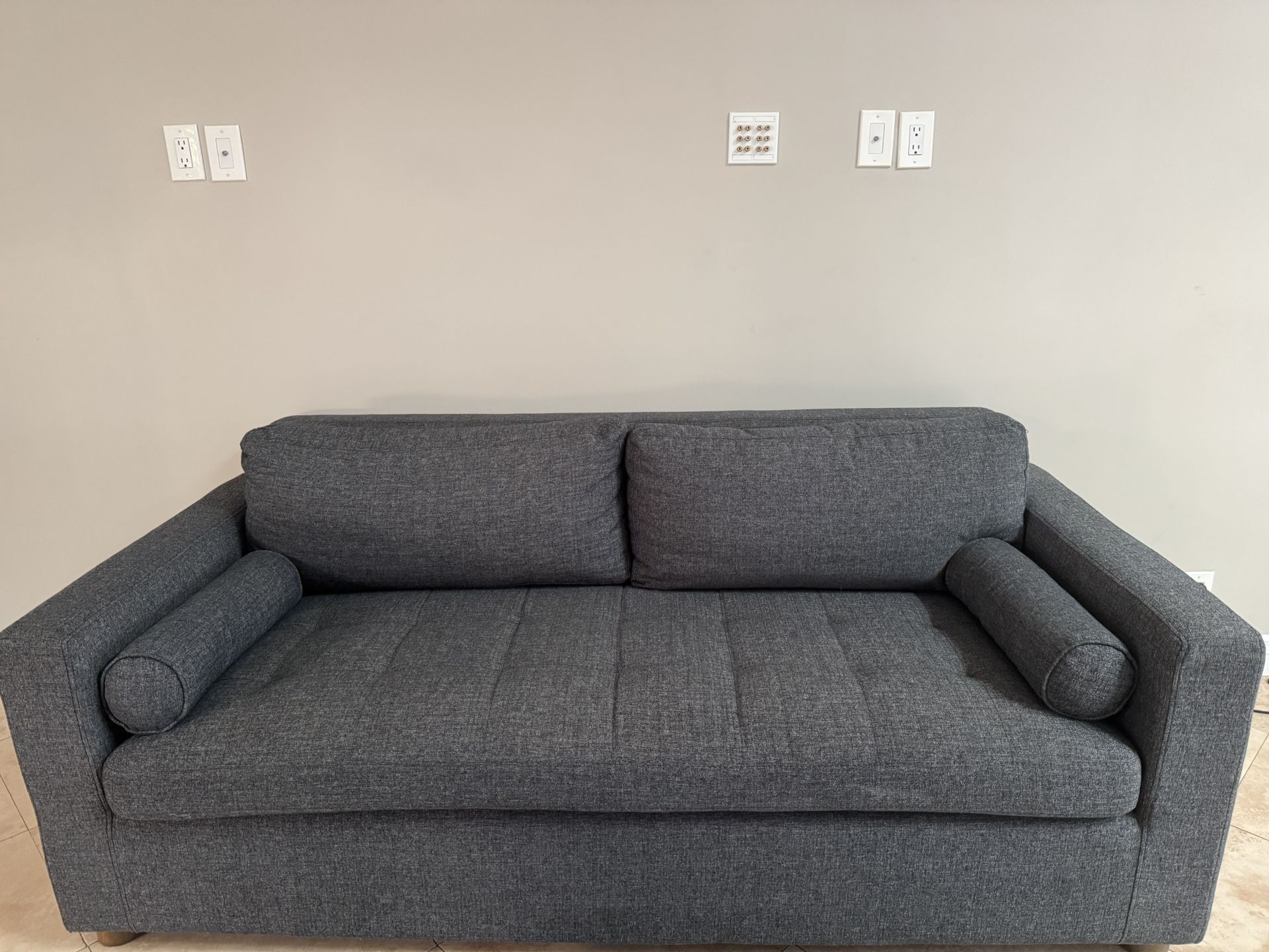 Livid (grey + blue) Colored Couch *PICK UP ONLY