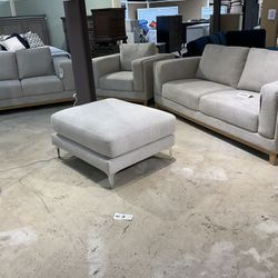 New 3 Pc Sofa Loveseat and Chair Fabric Upholstered 