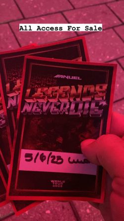 Anuel Floor seats and Backstage All Access