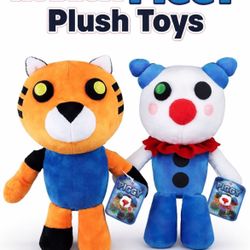 Roblox Piggy Plush Toys – Tigry & Clowny (NEW)