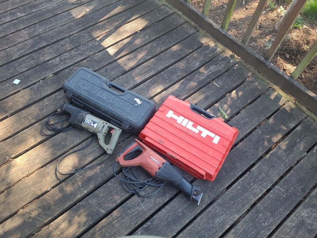 Hilti & Porter Cable Sawzalls.
