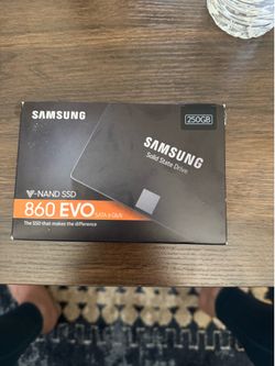 Samsung 860 EVO 250GB 2.5-inch SATA III Internal Solid State Drive (SSD).