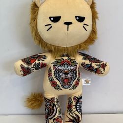 TATTOO ZOO Lion Samuele The Alpha Lion PLUSH STUFFED ANIMAL 14" TATTOOED