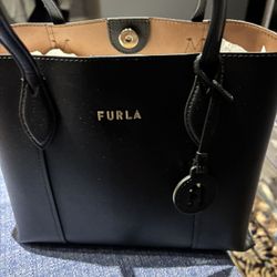 Furla Authentic Black Leather Tote