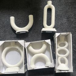 LRG Ceramic abstract candle Holders