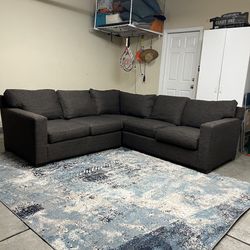 Sectional Sofa Couch Brown