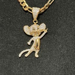 Mouse Pendant With Chain 