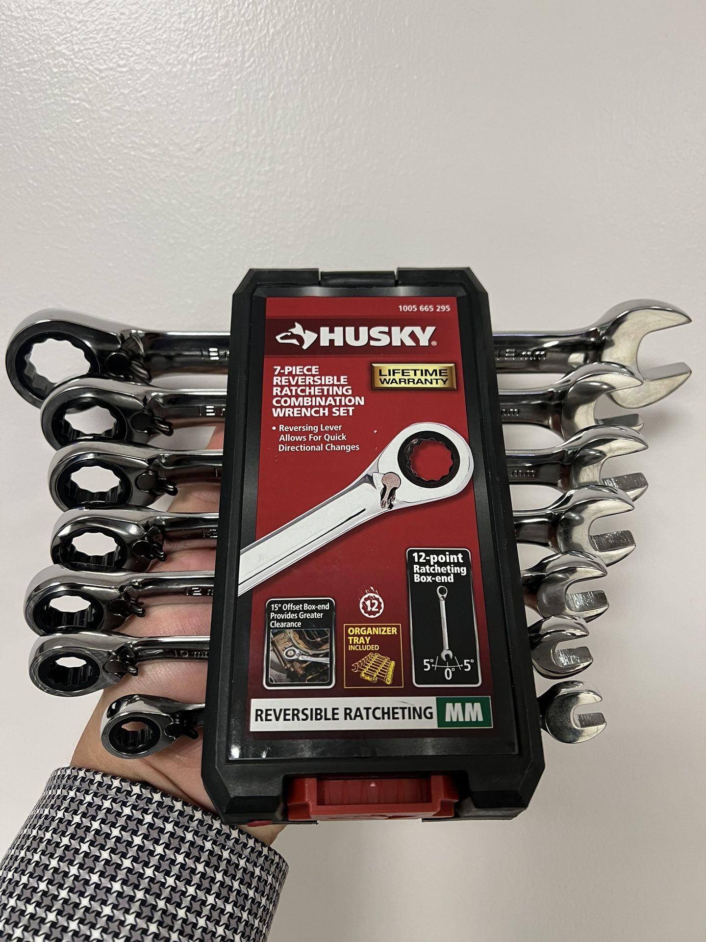 Husky Reversible Ratcheting MM Combination Wrench Set (7Piece) for