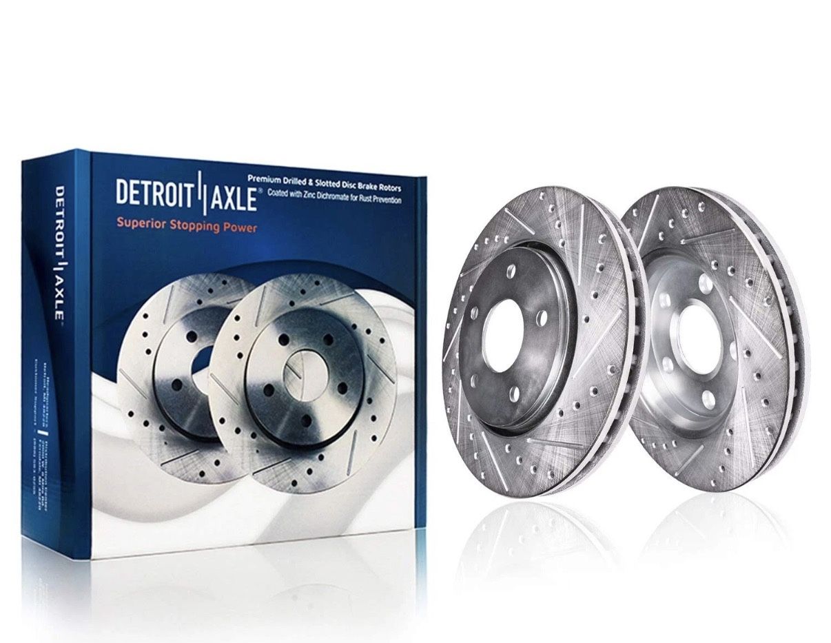 18-23 Dodge Durango SRT Rotors 2x Front Drilled and Slotted Disc Brake Rotors - Driver and Passenger Side -