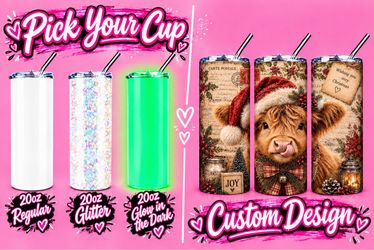 Christmas cow custom tumbler