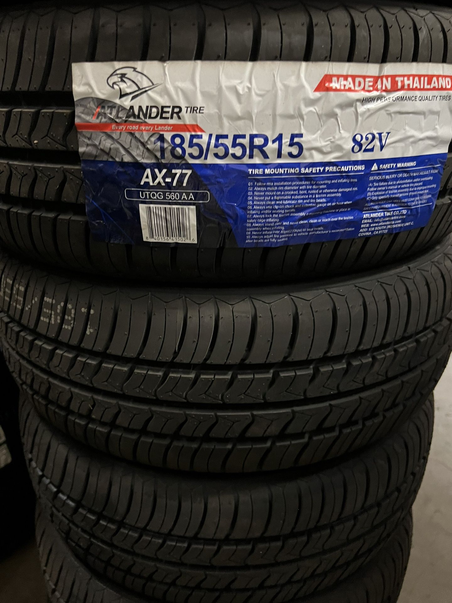 185/55/15 Atlander #4 New Tires Mount & Balance // Set De 4 Llantas Nuevas Atlander Instaladas Y Balanceadas