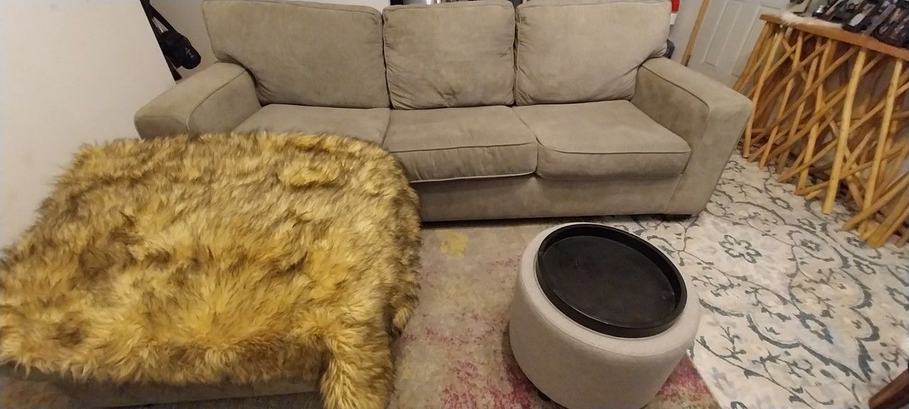Sala Sectional Es Cama Ottoman Con Storage Vanity Chair Y Cuadro