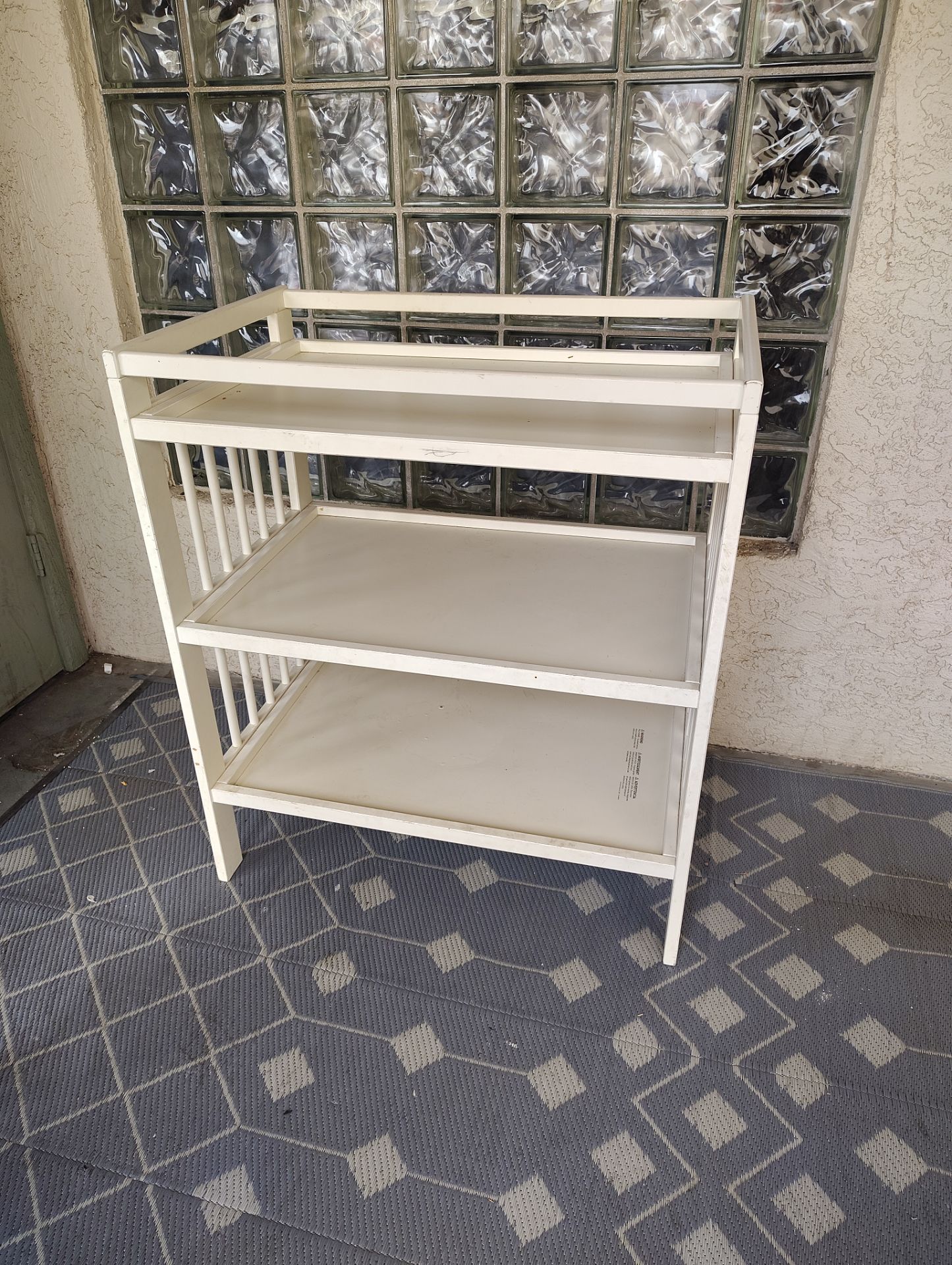 Shelved changing table
