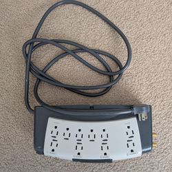 2 Surge Protector Power Strips – Philips 10-Outlet + Basic w/ Phone Protection