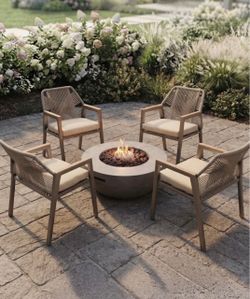 Set of 4 Outdoor Dining Chairs (HN)