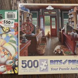 3 Puzzle Lot 550 Pieces, 500, 210 Cats