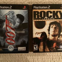 TWO PS2 GAMES: 007 EVERYTHING  OR NOTHING & ROCKY LEGENDS