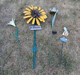 4 Metal Lawn Decorations (All For $15)