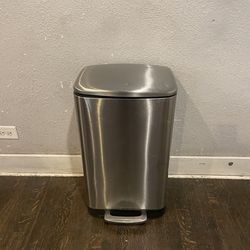 Gal Stainless Steel Step-On Trash Can – Soft-Close Lid,