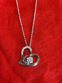 Sterling silver heart pendant with necklace