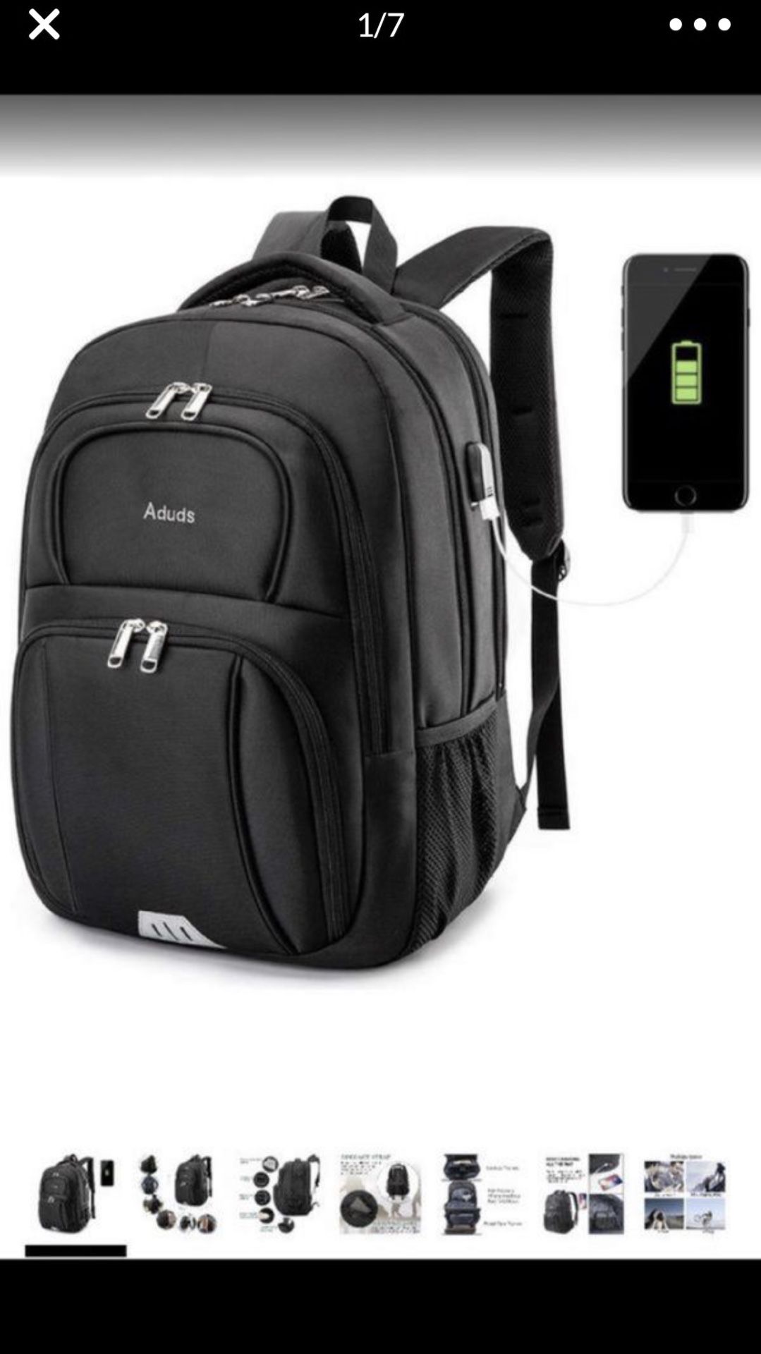 Aduds 15.6inch Laptop Backpack,Water-Resistant Durable Travel Business Computer Backpack with USB Charging Port,College Bookbag,Overnight Weekender